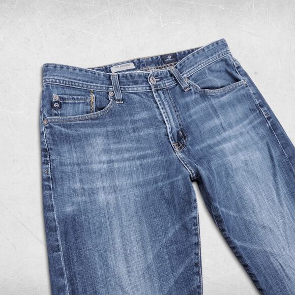 AG Protege Straight Leg Jeans Mens 32x32 Blue Med Wash Classic Casual Denim - Picture 10 of 12